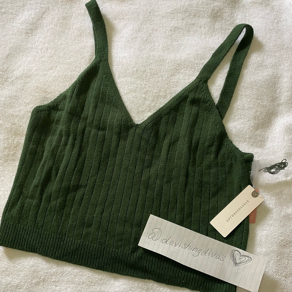 New Anthropologie Sweater Crop Top Tank Small